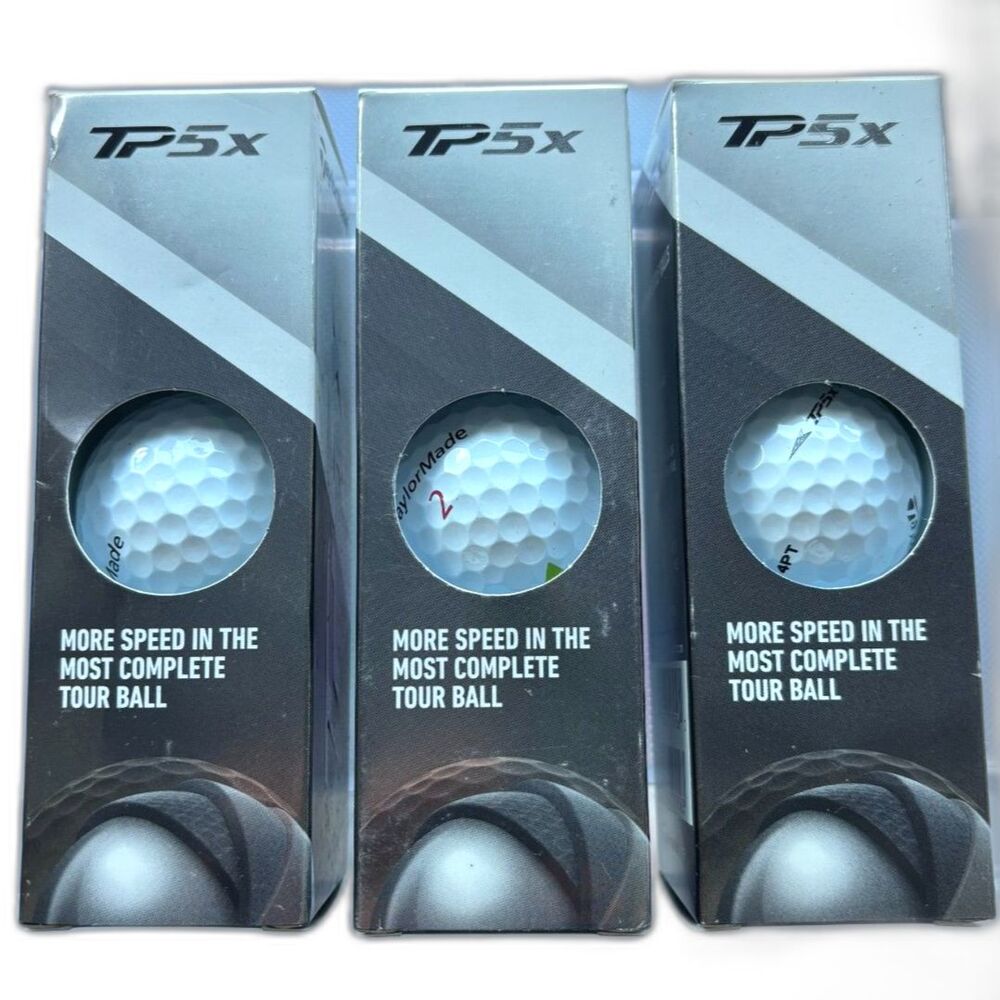 TaylorMade Prior Generation TP5x Golf Balls (3 sleeves of 3) New!